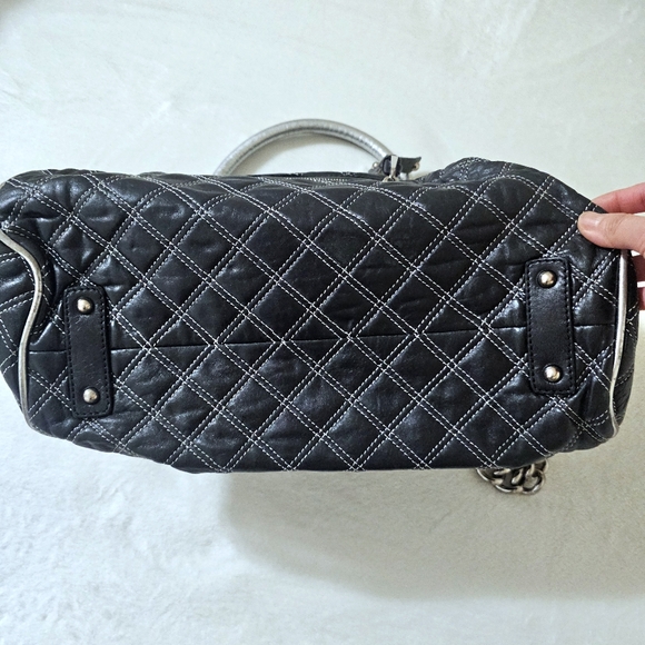 Marc by Marc Jacobs Resort Collection Stam Black Leather + Silver Chain - Picture 4 of 15